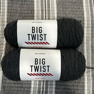 Big Twist value charcoal Yarn 2 skeins